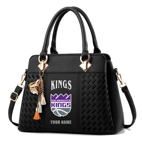 LIMITED EDITION - NEW CUSTOMIZED NBA16 SK SACRAMENTO KINGS WOMEN'S HANDBAGS MULTICOLOR