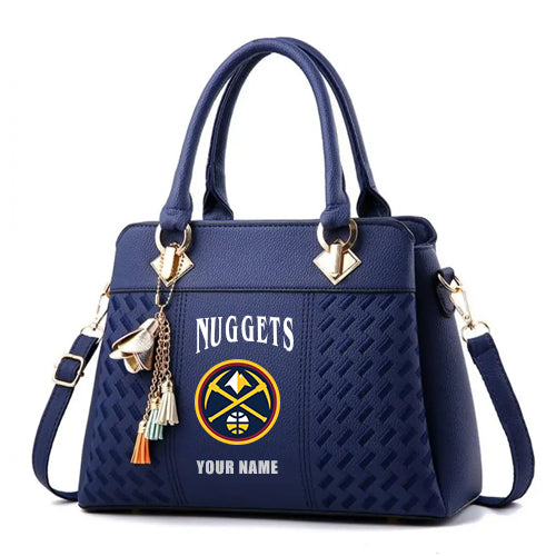 LIMITED EDITION - NEW CUSTOMIZED NBA08 DN DENVER NUGGETS WOMEN'S HANDBAGS MULTICOLOR