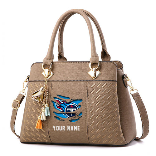 LIMITED EDITION - NEW CUSTOMIZED NFL31 TST TENNESSEE TITANS HANDBAG IN MULTIPLE COLORS