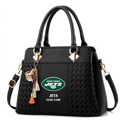 LIMITED EDITION - NEW CUSTOMIZED NFL25 NYJ NEW YORK JETS HANDBAG IN MULTIPLE COLORS
