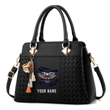 LIMITED EDITION - NEW CUSTOMIZED NBA30 NO NEW ORLEANS PELICANS WOMEN'S HANDBAGS MULTICOLOR