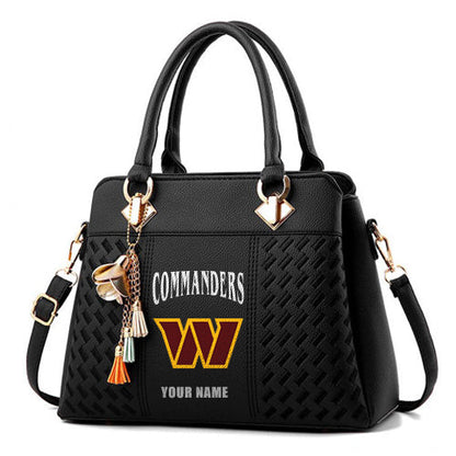 LIMITED EDITION - NEW CUSTOMIZED NFL12 WTC WASHINGTON COMMANDERS HANDBAG IN MULTIPLE COLORS