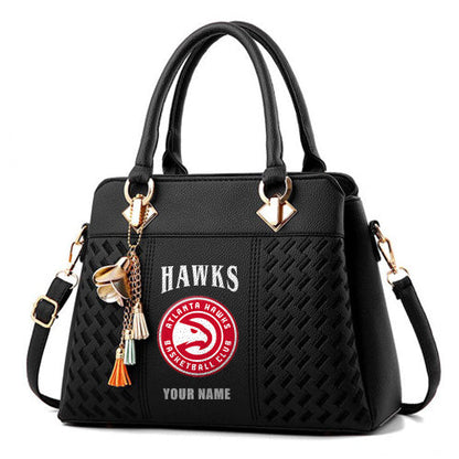 LIMITED EDITION - NEW CUSTOMIZED NBA17 AH ATLANTA HAWKS WOMEN'S HANDBAGS MULTICOLOR