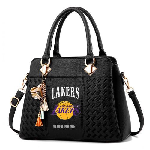 LIMITED EDITION - NEW CUSTOMIZED NBA09 LL LOS ANGELES LAKERS WOMEN'S HANDBAGS MULTICOLOR