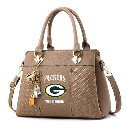 LIMITED EDITION - NEW CUSTOMIZED NFL08 GBP GREEN BAY PACKERS HANDBAG IN MULTIPLE COLORS