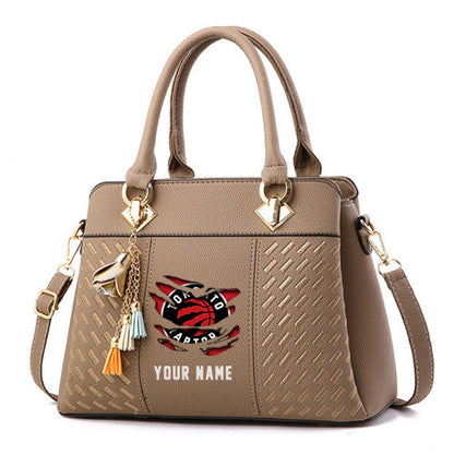 LIMITED EDITION - NEW CUSTOMIZED NBA24 TR TORONTO RAPTORS WOMEN'S HANDBAGS MULTICOLOR