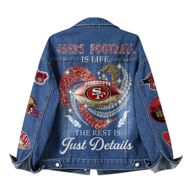 LIMITED EDITION - NEW PREMIUM NFL11 SF49 SAN FRANCISCO 49ERS DENIM JACKET