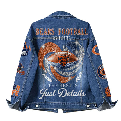 LIMITED EDITION - NEW PREMIUM NFL26 CCB CHICAGO BEARS DENIM JACKET
