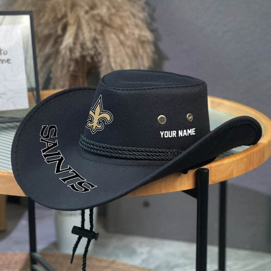 LIMITED EDITION - NEW CUSTOMIZED NFL24 NOS NEW ORLEANS SAINTS COWBOY HAT