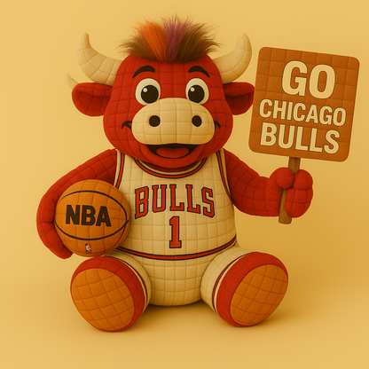 Limited Edition - NBA 19 CB Chicago Bulls Handmade Crochet