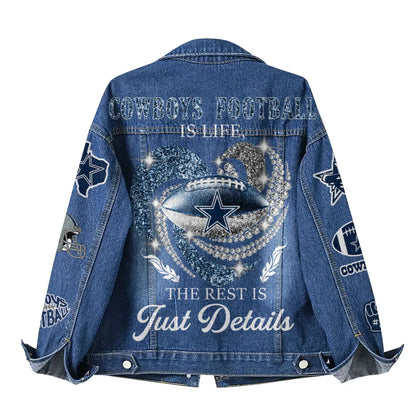 LIMITED EDITION - NEW PREMIUM NFL21 DCB DALLAS COWBOYS DENIM JACKET