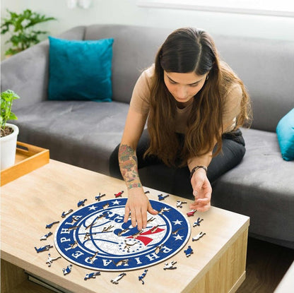 LIMITED EDITION - NEW CUSTOMIZED NBA26 P76 PHILADELPHIA 76ERS WOODEN PUZZLE