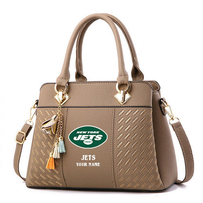 LIMITED EDITION - NEW CUSTOMIZED NFL25 NYJ NEW YORK JETS HANDBAG IN MULTIPLE COLORS