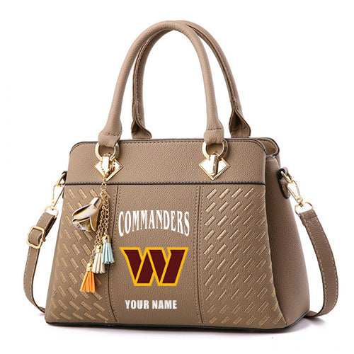 LIMITED EDITION - NEW CUSTOMIZED NFL12 WTC WASHINGTON COMMANDERS HANDBAG IN MULTIPLE COLORS