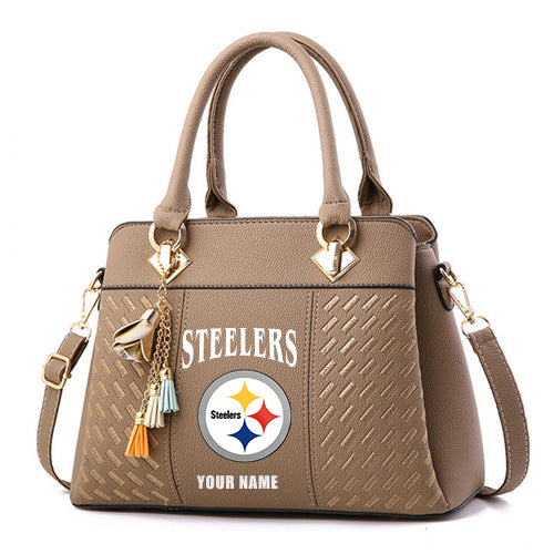 LIMITED EDITION - NEW CUSTOMIZED NFL14 PSB PITTSBURGH STEELERS HANDBAG IN MULTIPLE COLORS