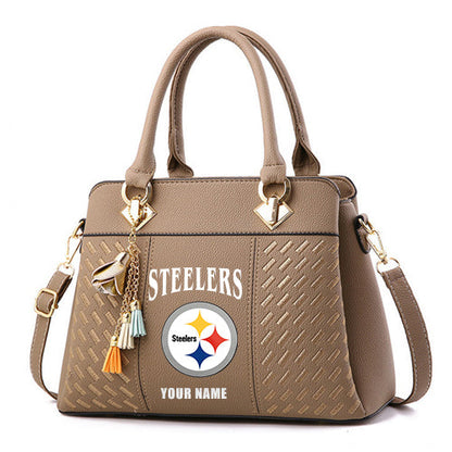 LIMITED EDITION - NEW CUSTOMIZED NFL14 PSB PITTSBURGH STEELERS HANDBAG IN MULTIPLE COLORS