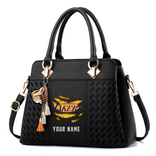LIMITED EDITION - NEW CUSTOMIZED NBA09 LL LOS ANGELES LAKERS WOMEN'S HANDBAGS MULTICOLOR