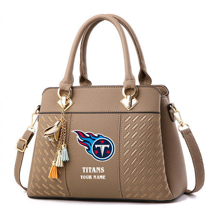 LIMITED EDITION - NEW CUSTOMIZED NFL31 TST TENNESSEE TITANS HANDBAG IN MULTIPLE COLORS