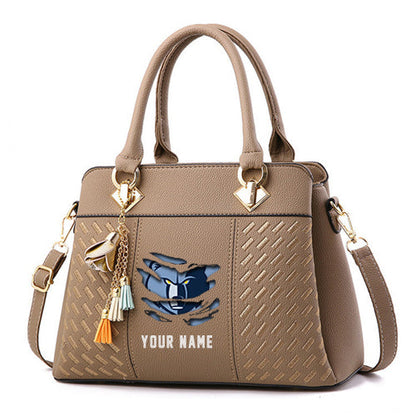 LIMITED EDITION - NEW CUSTOMIZED NBA13 MG MEMPHIS GRIZZLIES WOMEN'S HANDBAGS MULTICOLOR