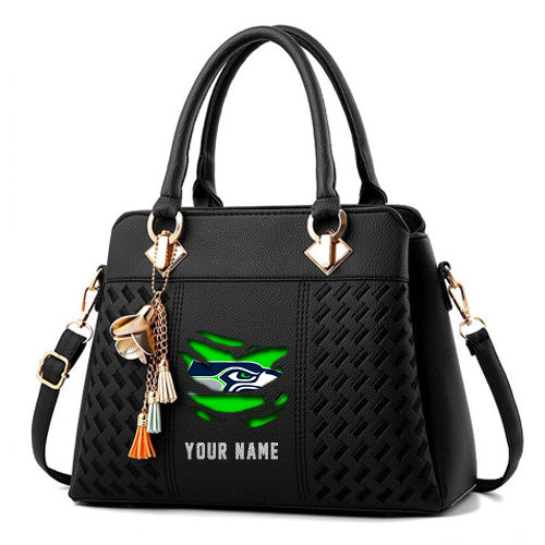 LIMITED EDITION - NEW CUSTOMIZED NFL06 SSH SEATTLE SEAHAWKS HANDBAG IN MULTIPLE COLORS