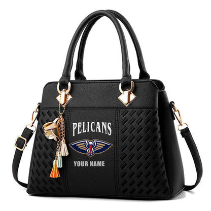 LIMITED EDITION - NEW CUSTOMIZED NBA30 NO NEW ORLEANS PELICANS WOMEN'S HANDBAGS MULTICOLOR