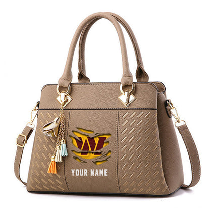 LIMITED EDITION - NEW CUSTOMIZED NFL12 WTC WASHINGTON COMMANDERS HANDBAG IN MULTIPLE COLORS