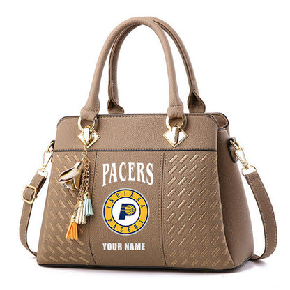 LIMITED EDITION - NEW CUSTOMIZED NBA06 IP INDIANA PACERS WOMEN'S HANDBAGS MULTICOLOR