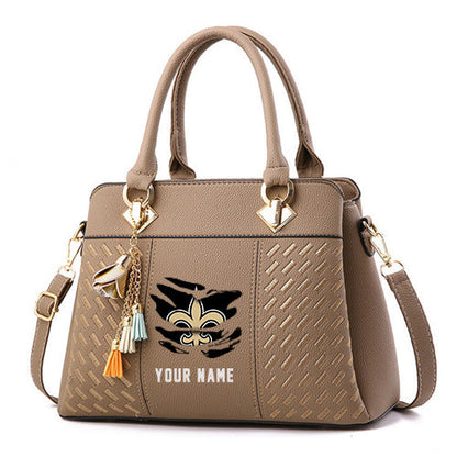 LIMITED EDITION - NEW CUSTOMIZED NFL24 NOS NEW ORLEANS SAINTS HANDBAG IN MULTIPLE COLORS