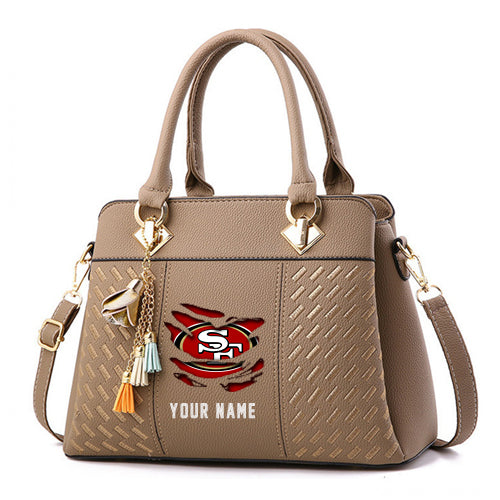 LIMITED EDITION - NEW CUSTOMIZED NFL11 SF49 SAN FRANCISCO 49ERS HANDBAG IN MULTIPLE COLORS