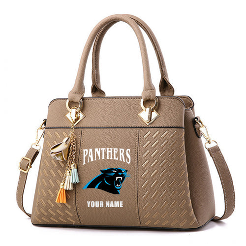 LIMITED EDITION - NEW CUSTOMIZED NFL23 CLP CAROLINA PANTHERS HANDBAG IN MULTIPLE COLORS