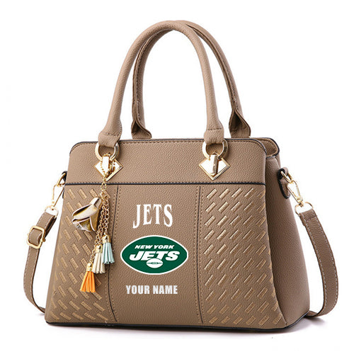 LIMITED EDITION - NEW CUSTOMIZED NFL25 NYJ NEW YORK JETS HANDBAG IN MULTIPLE COLORS