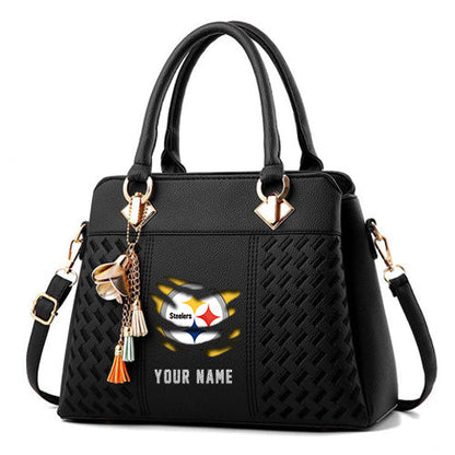 LIMITED EDITION - NEW CUSTOMIZED NFL14 PSB PITTSBURGH STEELERS HANDBAG IN MULTIPLE COLORS