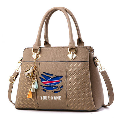 LIMITED EDITION - NEW CUSTOMIZED NFL03 BFB BUFFALO BILLS HANDBAG IN MULTIPLE COLORS