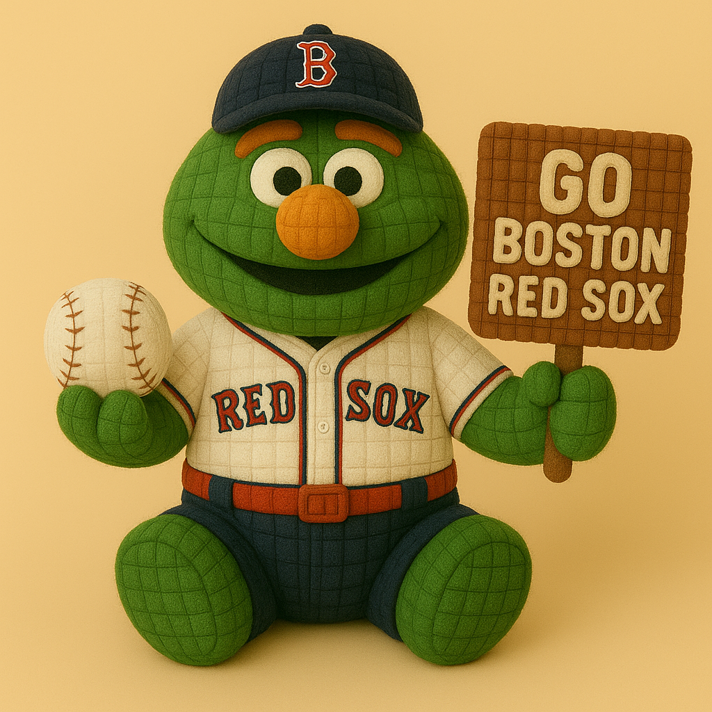 LIMITED EDITION - MLB 14 BRS BOSTON RED SOX HANDMADE CROCHET
