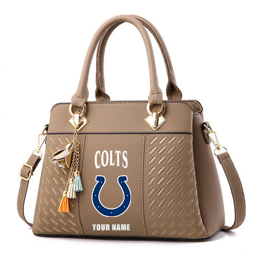 LIMITED EDITION - NEW CUSTOMIZED NFL17 IDC INDIANAPOLIS COLTS HANDBAG IN MULTIPLE COLORS