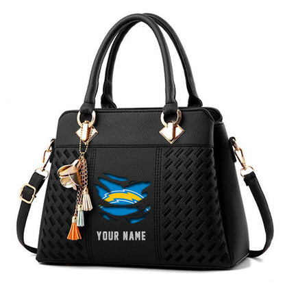 LIMITED EDITION - NEW CUSTOMIZED NFL09 LAC LOS ANGELES CHARGERS HANDBAG IN MULTIPLE COLORS