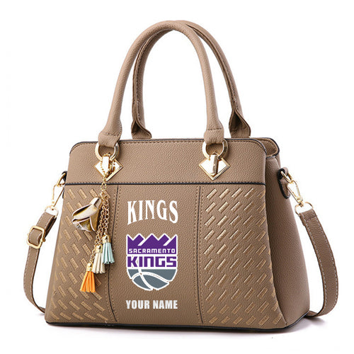 LIMITED EDITION - NEW CUSTOMIZED NBA16 SK SACRAMENTO KINGS WOMEN'S HANDBAGS MULTICOLOR