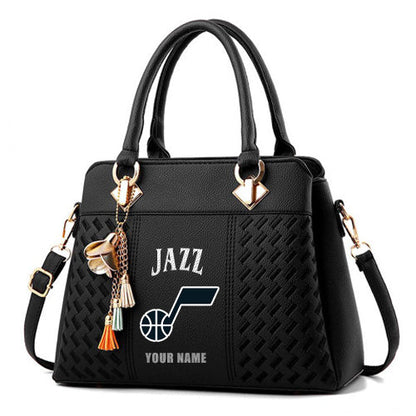 LIMITED EDITION - NEW CUSTOMIZED NBA29 UJ UTAH JAZZ WOMEN'S HANDBAGS MULTICOLOR