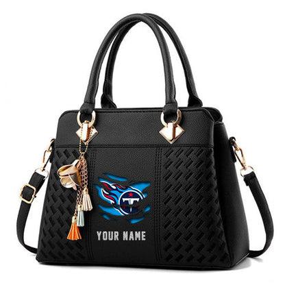 LIMITED EDITION - NEW CUSTOMIZED NFL31 TST TENNESSEE TITANS HANDBAG IN MULTIPLE COLORS