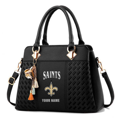 LIMITED EDITION - NEW CUSTOMIZED NFL24 NOS NEW ORLEANS SAINTS HANDBAG IN MULTIPLE COLORS