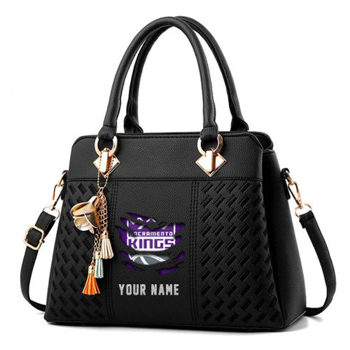 LIMITED EDITION - NEW CUSTOMIZED NBA16 SK SACRAMENTO KINGS WOMEN'S HANDBAGS MULTICOLOR