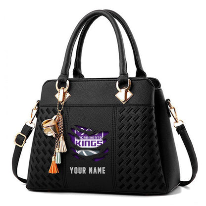 LIMITED EDITION - NEW CUSTOMIZED NBA16 SK SACRAMENTO KINGS WOMEN'S HANDBAGS MULTICOLOR