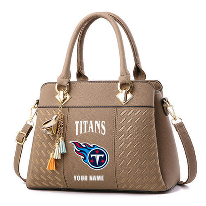 LIMITED EDITION - NEW CUSTOMIZED NFL31 TST TENNESSEE TITANS HANDBAG IN MULTIPLE COLORS