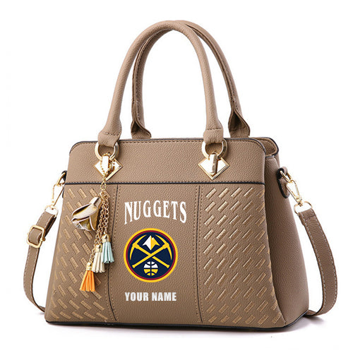 LIMITED EDITION - NEW CUSTOMIZED NBA08 DN DENVER NUGGETS WOMEN'S HANDBAGS MULTICOLOR