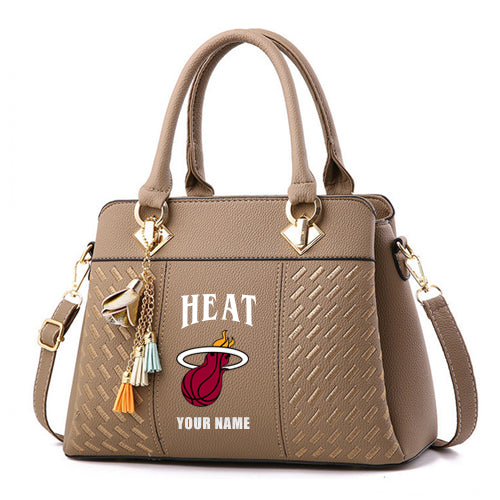 LIMITED EDITION - NEW CUSTOMIZED NBA20 MH MIAMI HEAT WOMEN'S HANDBAGS MULTICOLOR