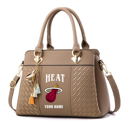 LIMITED EDITION - NEW CUSTOMIZED NBA20 MH MIAMI HEAT WOMEN'S HANDBAGS MULTICOLOR