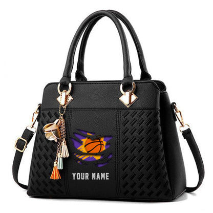 LIMITED EDITION - NEW CUSTOMIZED NBA21 PS PHOENIX SUNS WOMEN'S HANDBAGS MULTICOLOR