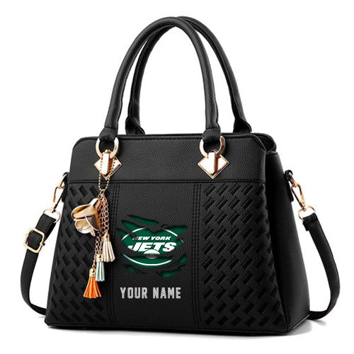 LIMITED EDITION - NEW CUSTOMIZED NFL25 NYJ NEW YORK JETS HANDBAG IN MULTIPLE COLORS