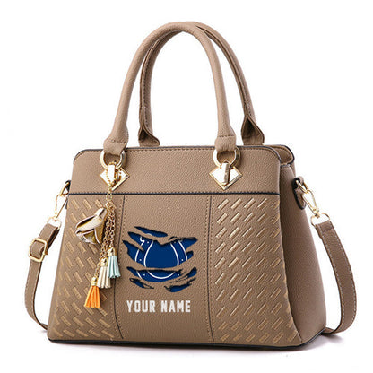 LIMITED EDITION - NEW CUSTOMIZED NFL17 IDC INDIANAPOLIS COLTS HANDBAG IN MULTIPLE COLORS