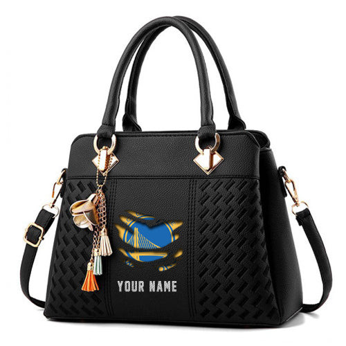LIMITED EDITION - NEW CUSTOMIZED NBA12 GS GOLDEN STATE WARRIORS WOMEN'S HANDBAGS MULTICOLOR